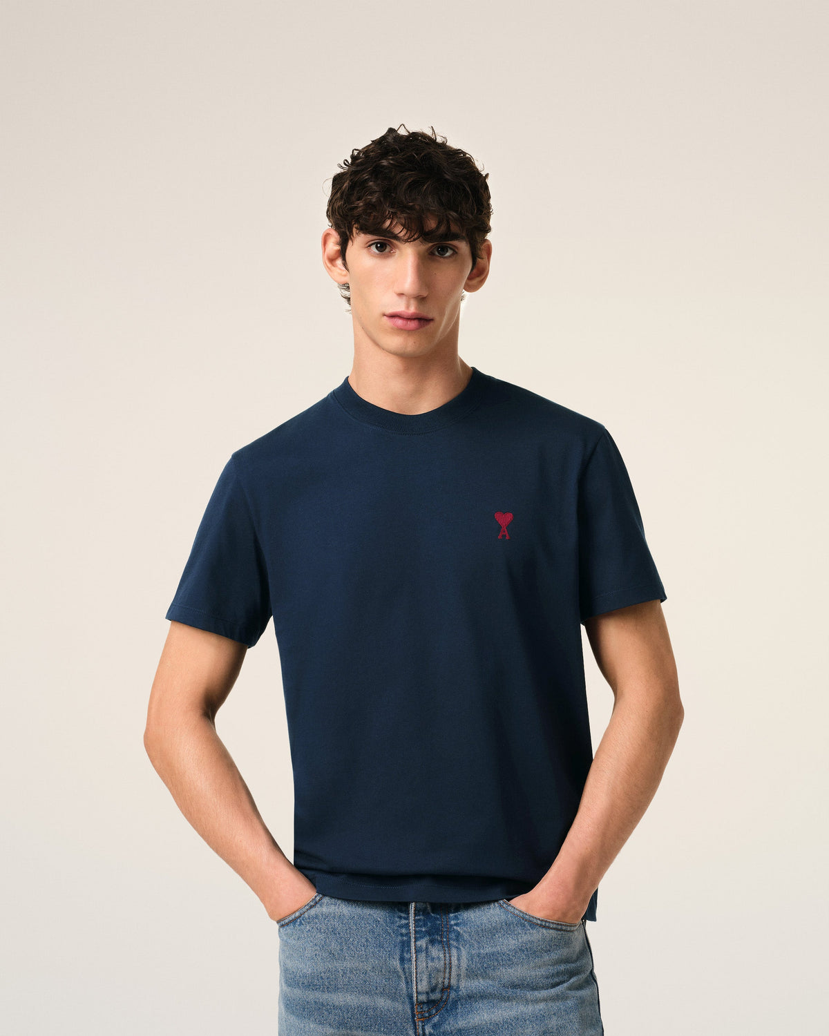 Blue Organic Cotton  Ami De Coeur T-shirt