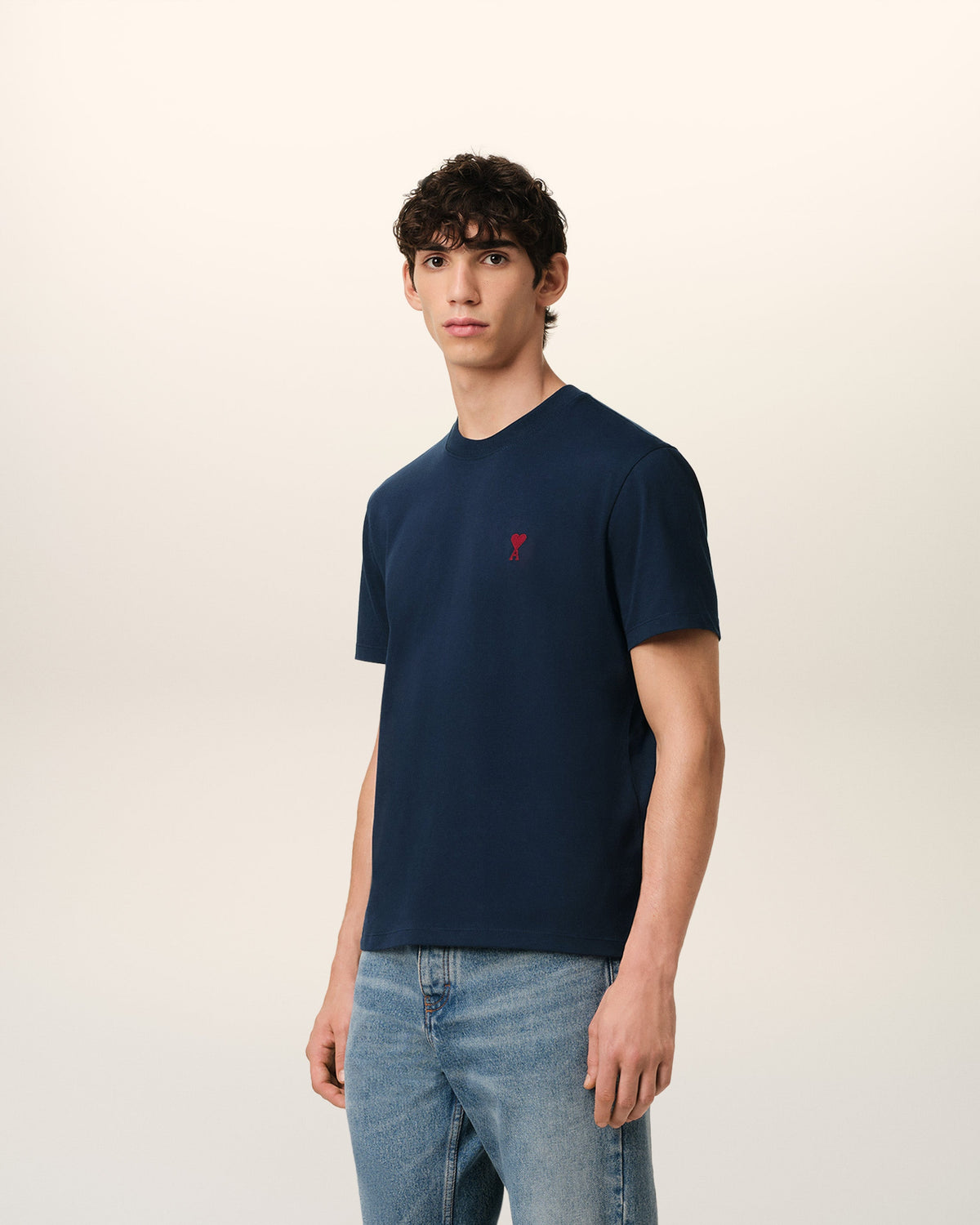 Blue Organic Cotton  Ami De Coeur T-shirt
