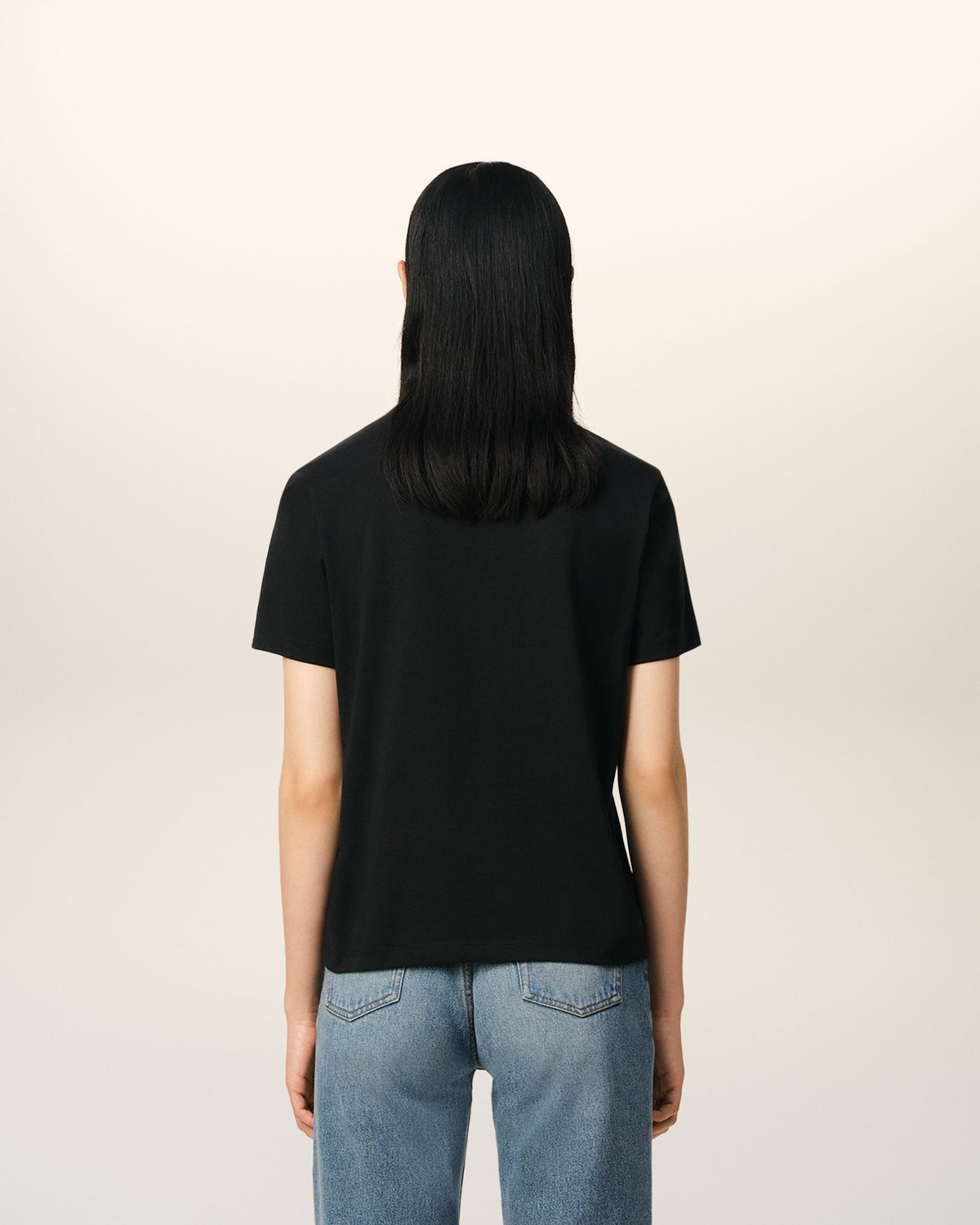 Black Organic Cotton  Ami De Coeur T-shirt