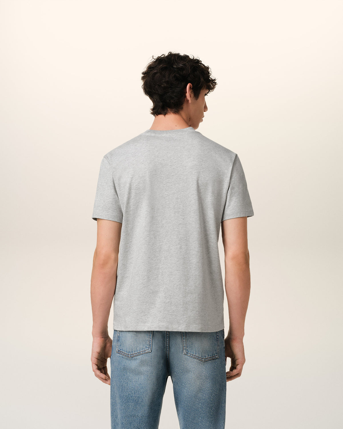 Grey Cotton Ami de Coeur T-Shirt