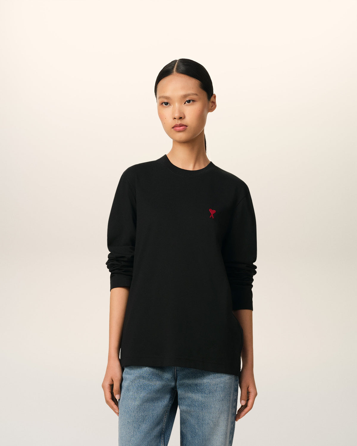 Black Organic Cotton Ami De Coeur T-shirt