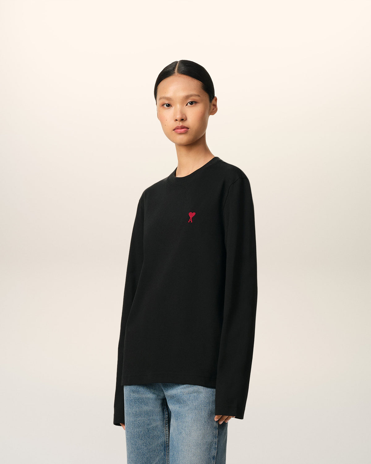 Black Organic Cotton Ami De Coeur T-shirt