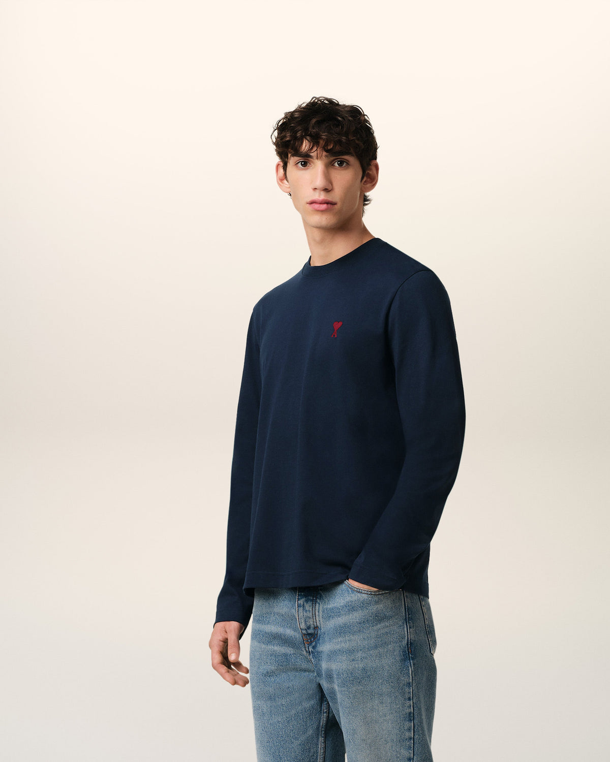 Blue Organic Cotton  Ami De Coeur T-shirt