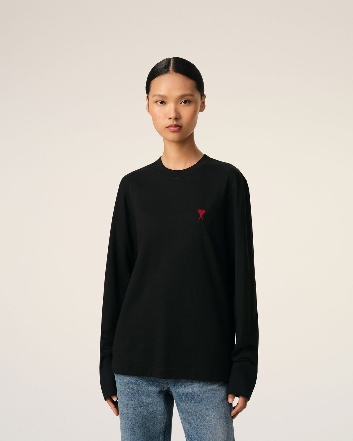 Black Organic Cotton Ami De Coeur T-shirt