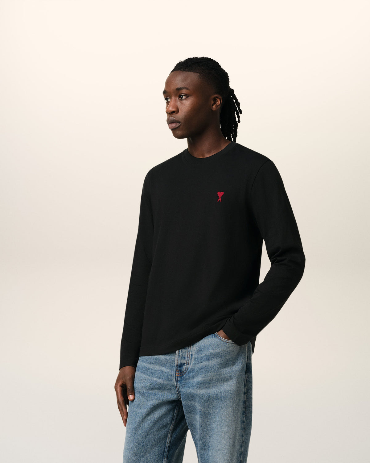 Black Organic Cotton Ami De Coeur T-shirt