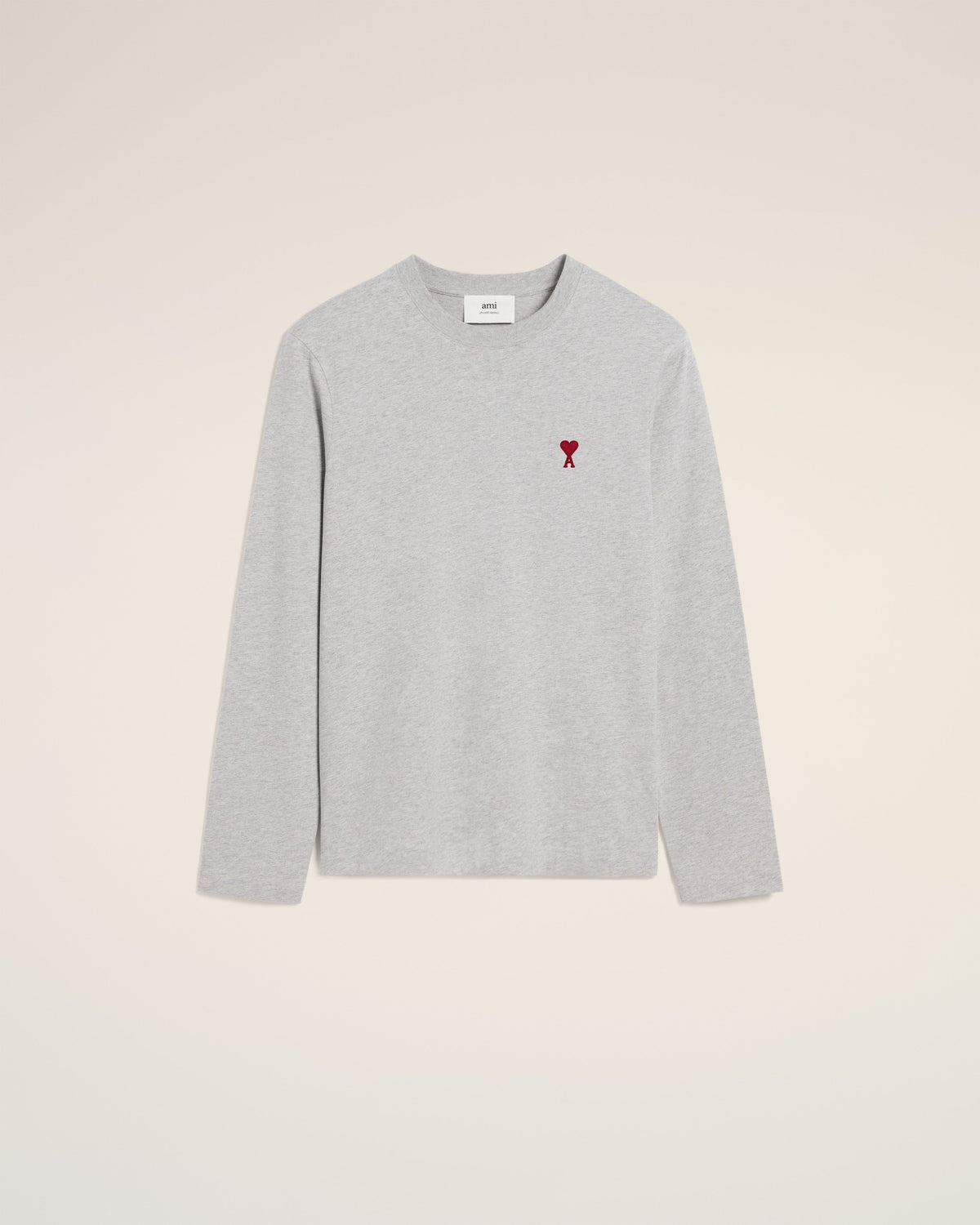 Grey Cotton Ami de Coeur Long Sleeves T-Shirt