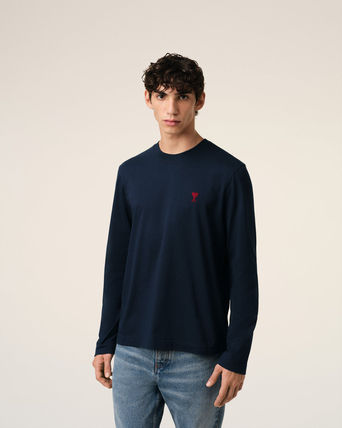 Blue Organic Cotton  Ami De Coeur T-shirt