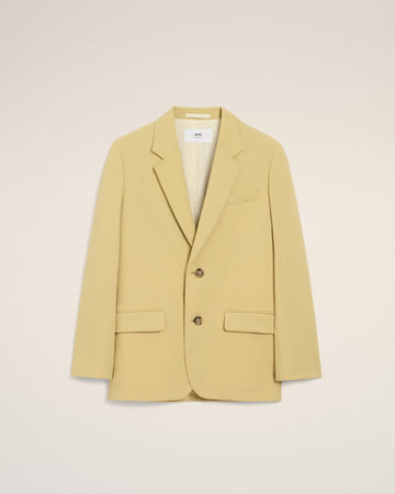 Green Wool Loose Single Breasted Jacket