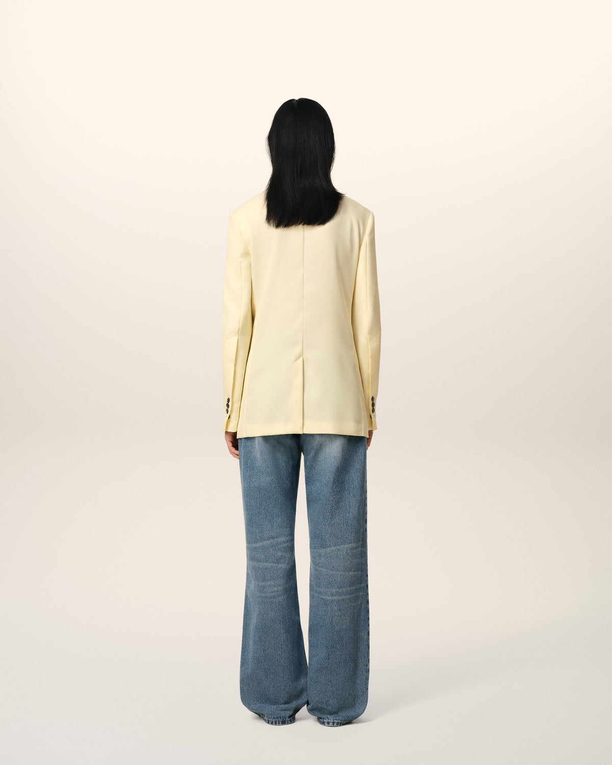 Yellow Wool Semi-Lined Jacket