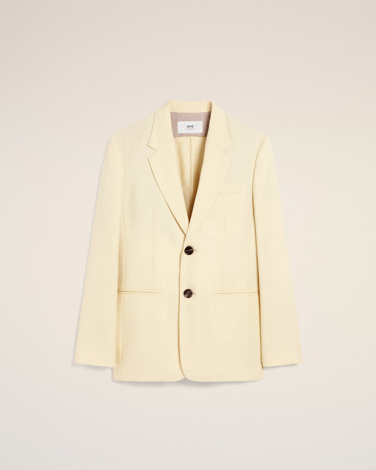 Yellow Wool Semi-Lined Jacket