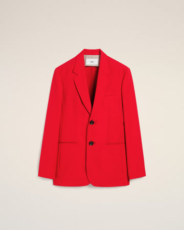 Red Wool Semi-Lined Jacket
