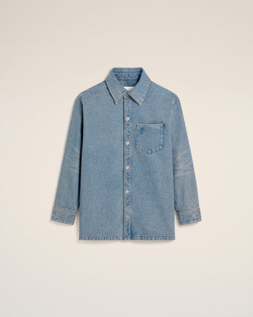 Blue Cotton Ami de Coeur Overshirt