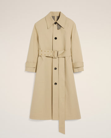 Beige Cotton Belted Mac