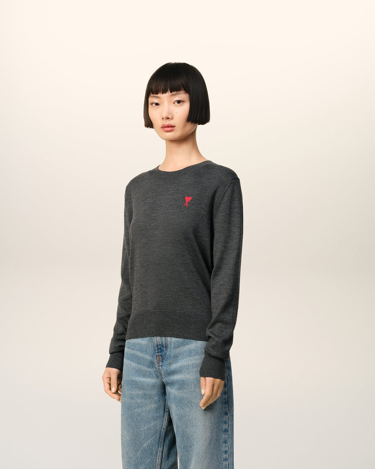 Red Ami de Coeur Crew Neck Sweater