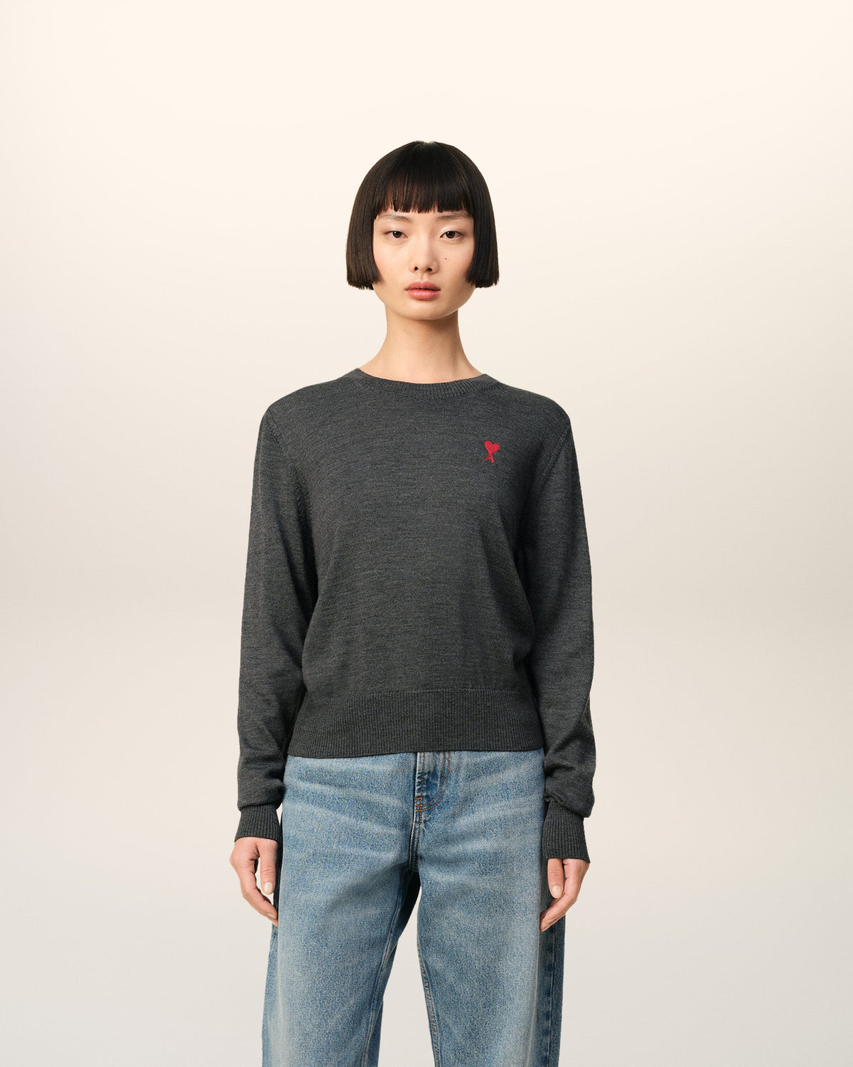 Red Ami de Coeur Crew Neck Sweater