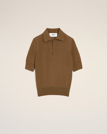 Brown Cotton Ami De Coeur Polo