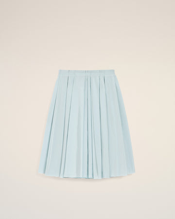 Blue Taffetas Midi Corolla Skirt