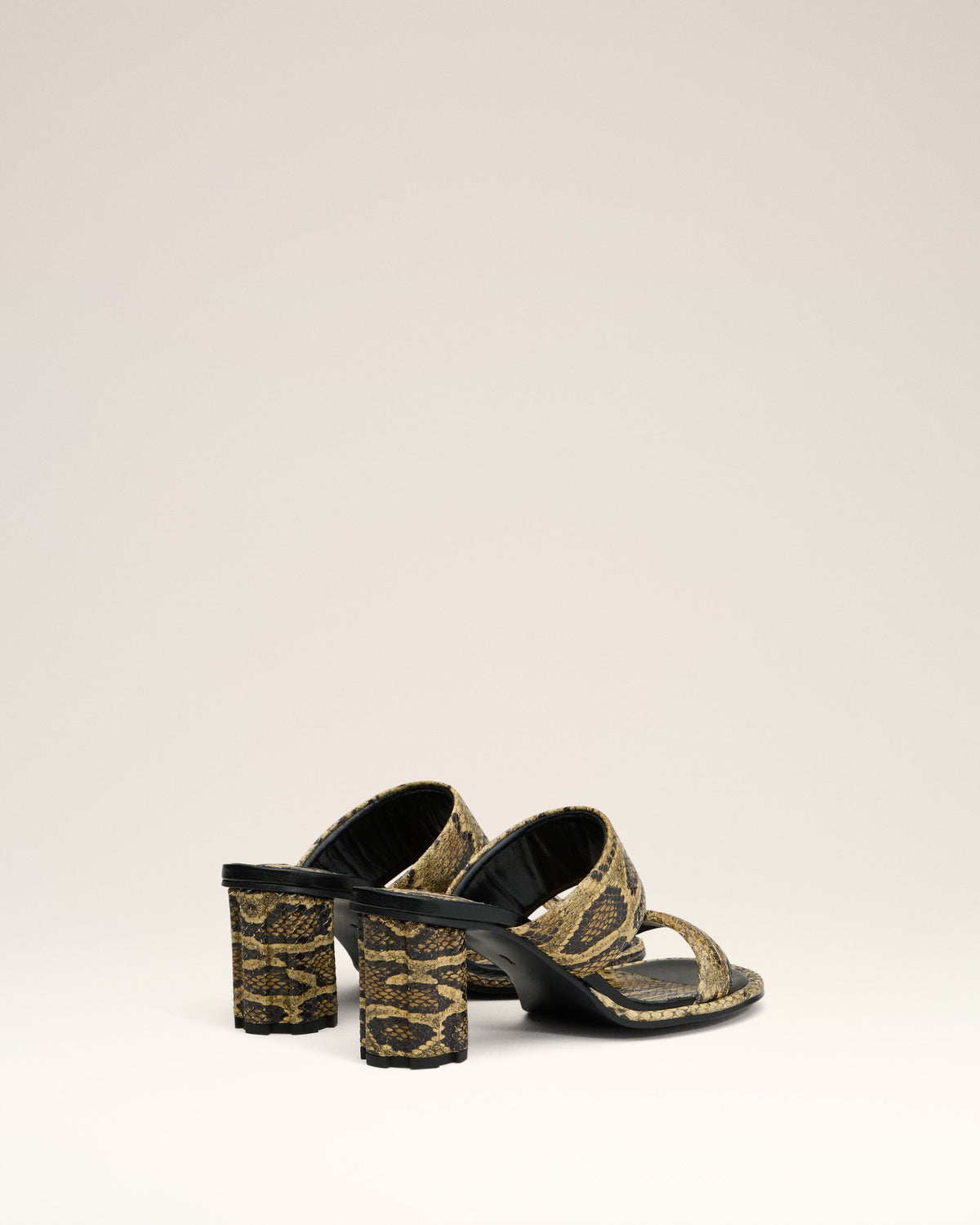 Beige Leather Piano Sandals