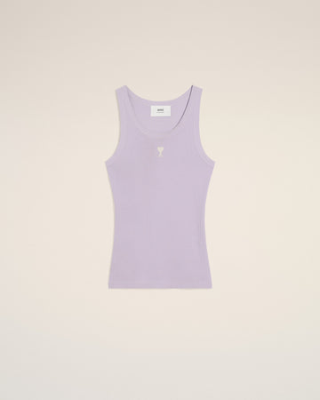 Purple Cotton Rib Ami de Coeur Tanktop