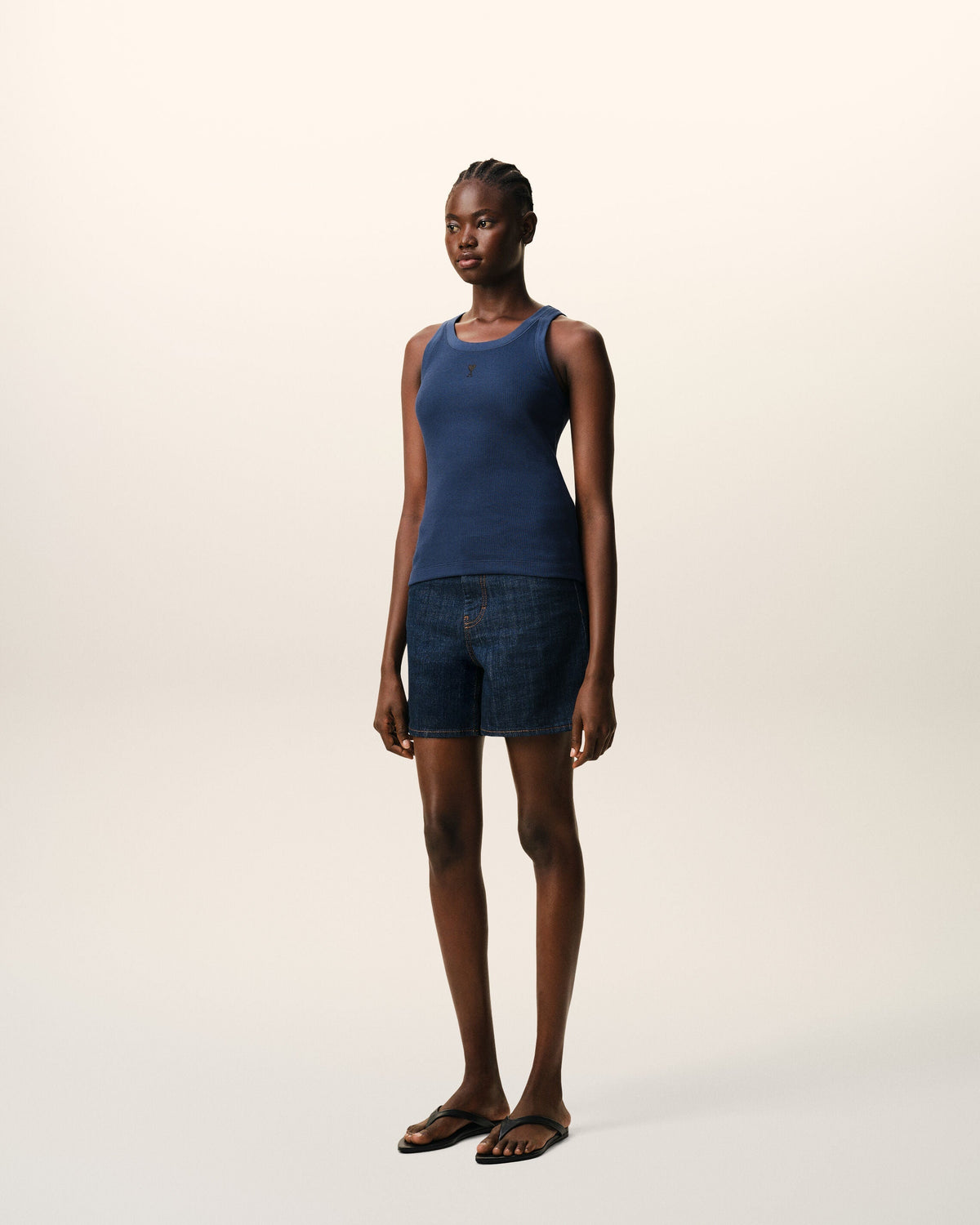 Blue Cotton Ami De Coeur Tanktop