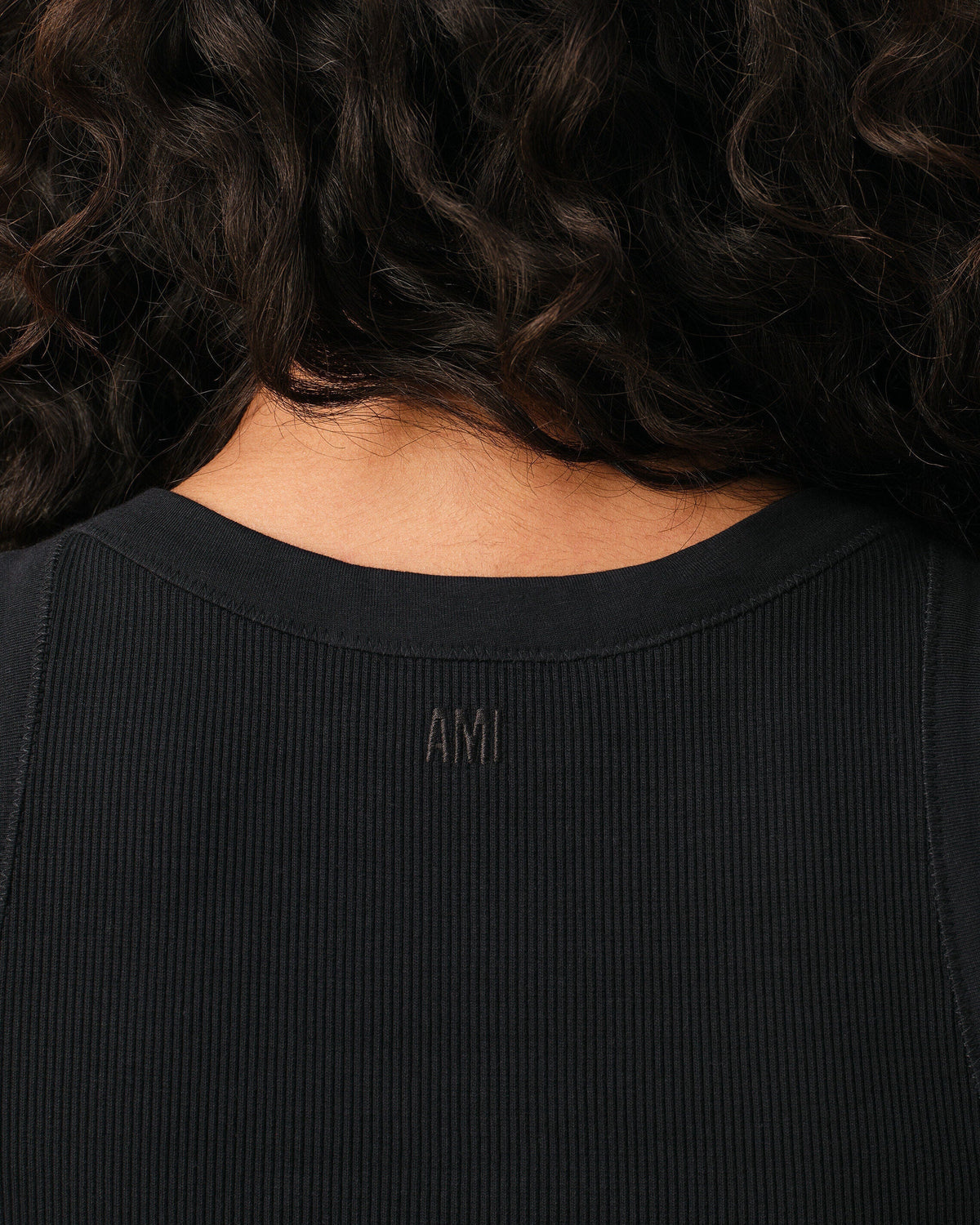 Black Cotton Ami De Coeur Tanktop