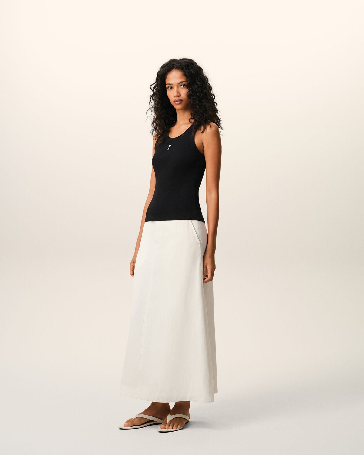 Black Cotton Ami De Coeur Tanktop