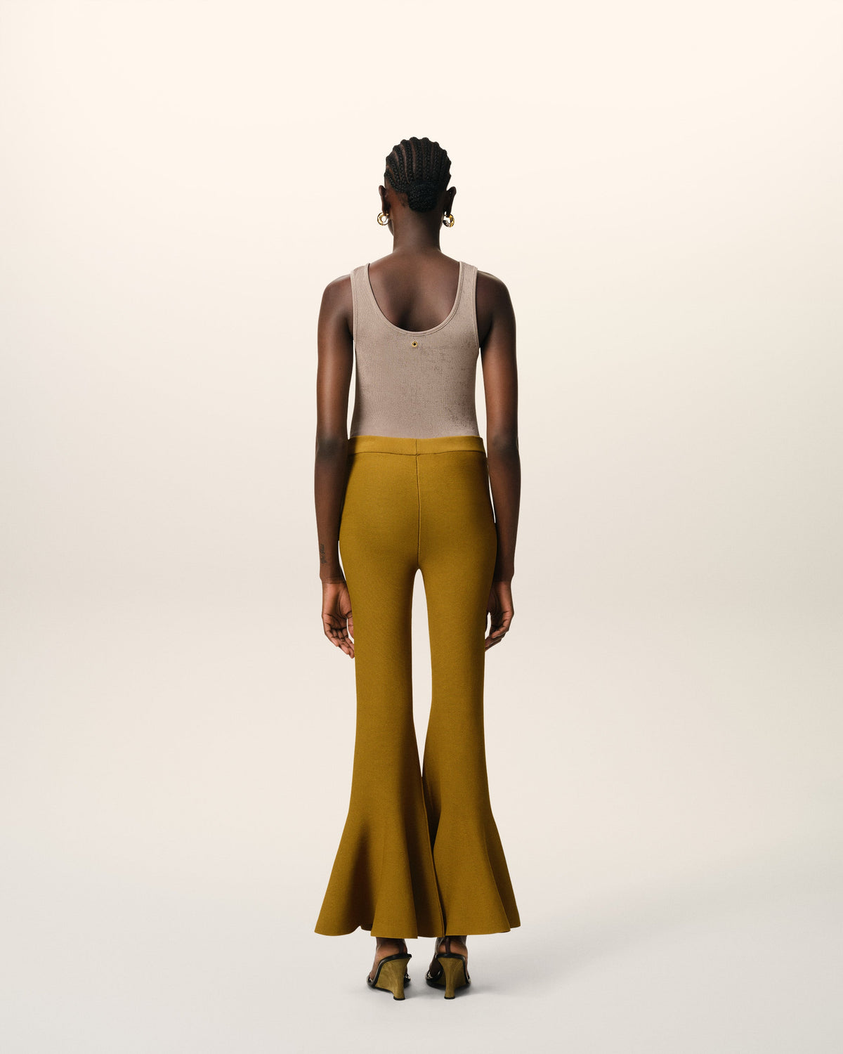 Mustard Godet Short Trousers
