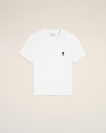 White Cotton Cropped Ami De Coeur T-shirt