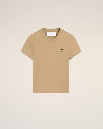 Beige cotton t-shirt with Ami de Coeur