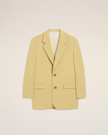Green Wool Loose Double Breasted Jacket
