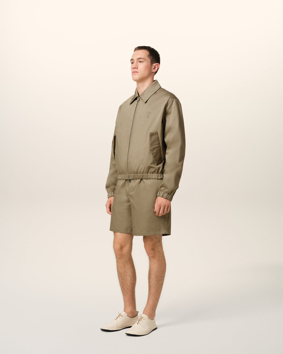 Green Cotton Ami de Coeur Zipped Jacket
