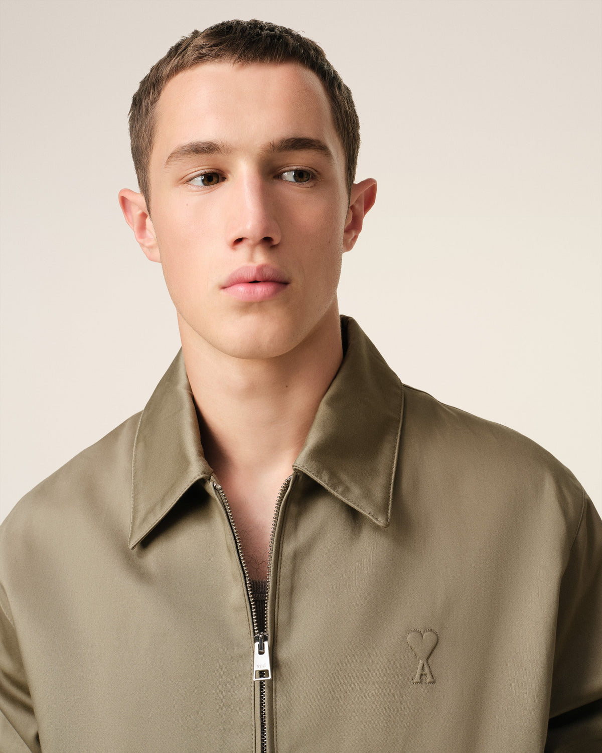 Green Cotton Ami de Coeur Zipped Jacket