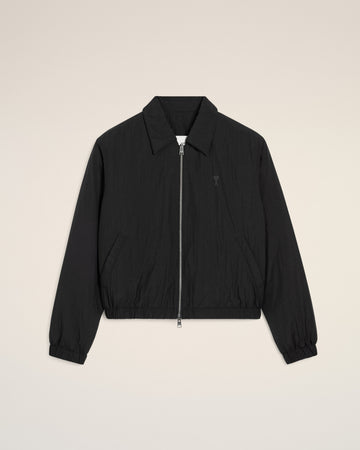 Black Technical Canvas Zipped Jacket