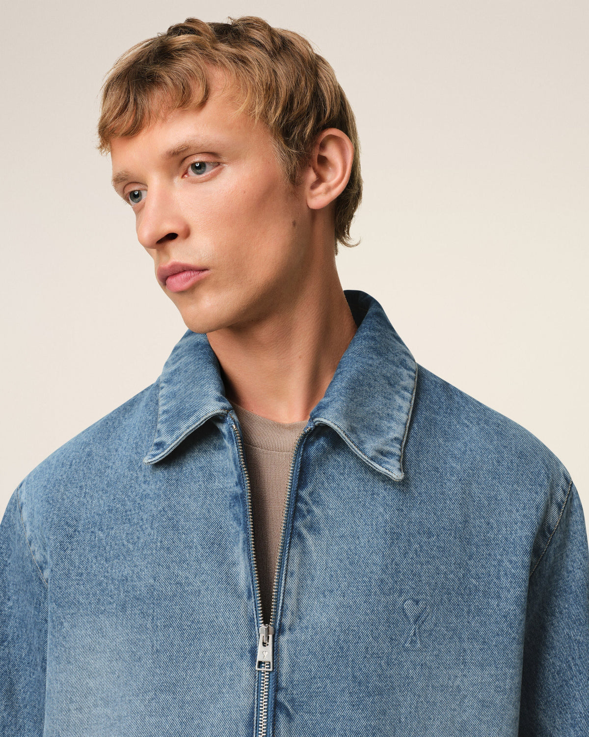 Blue Cotton Ami de Coeur Zipped Jacket