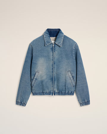 Blue Cotton Ami de Coeur Zipped Jacket