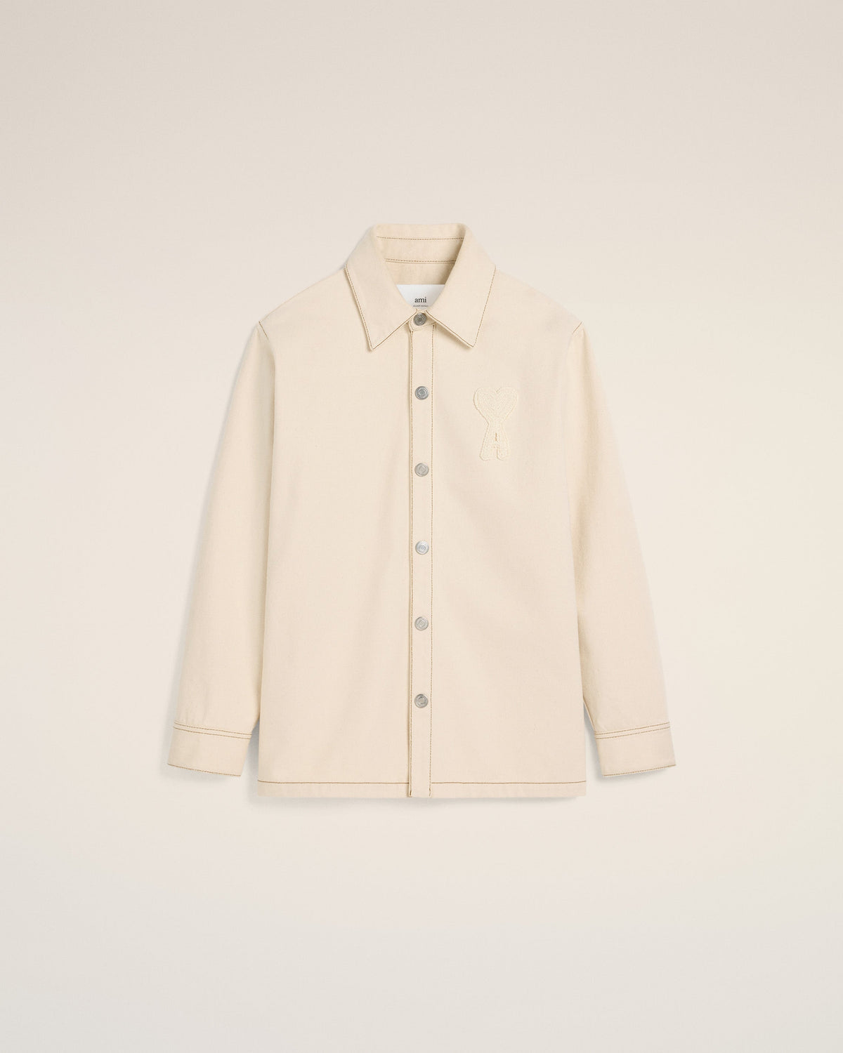 Beige Cotton Ami de Coeur Overshirt