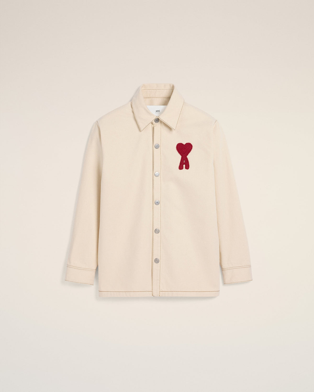 Beige Cotton Ami de Coeur Overshirt