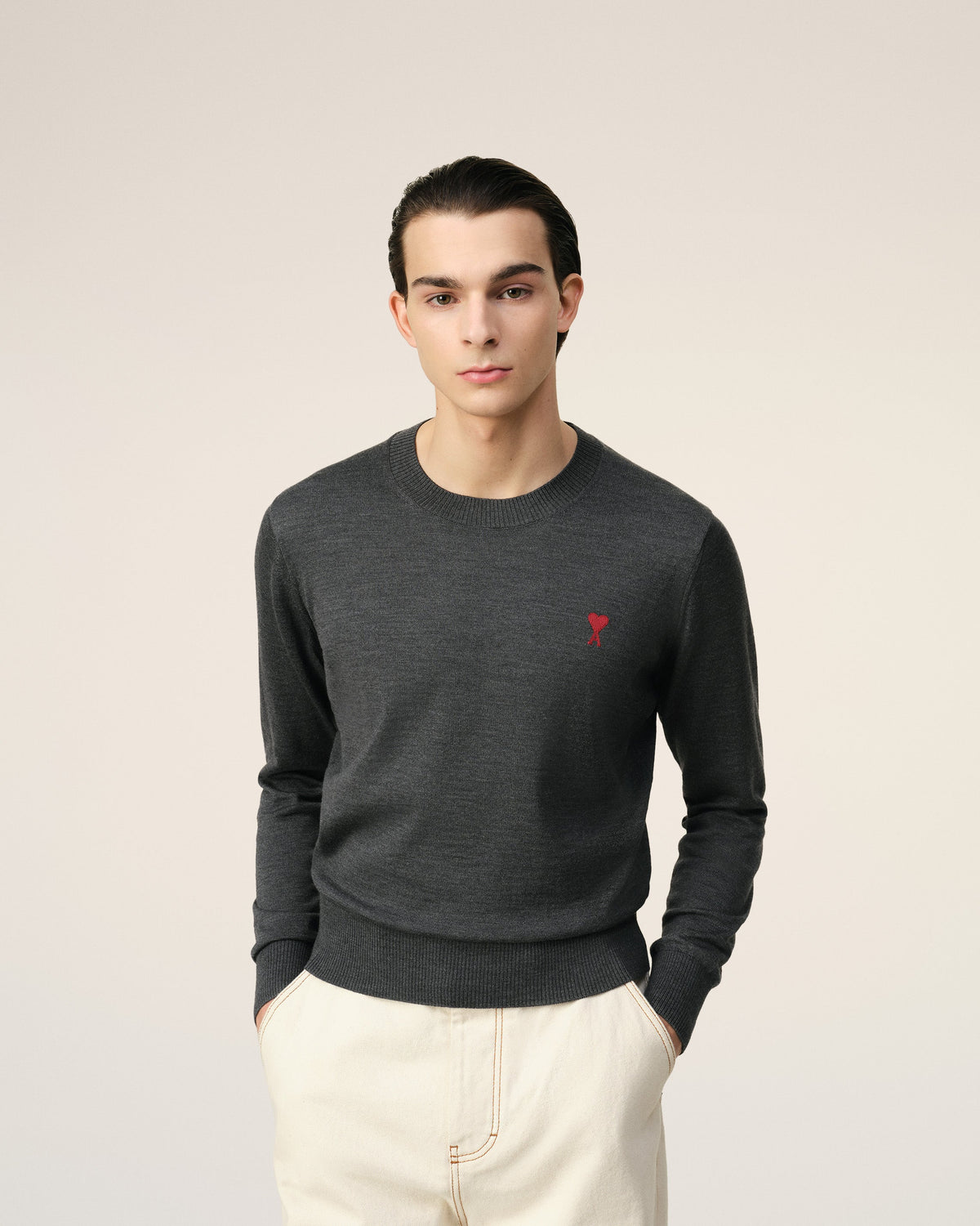 Red Ami de Coeur Crew Neck Sweater