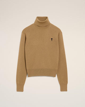 Brown Wool Ami De Coeur Turtle Neck Sweater