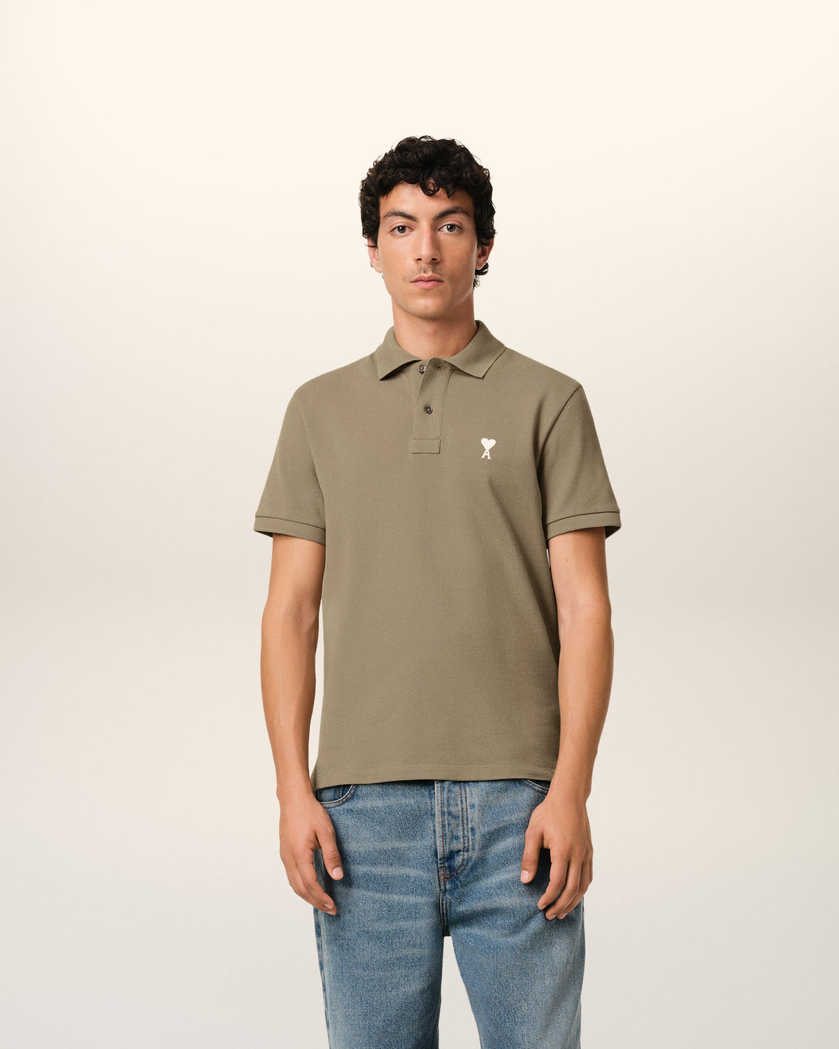 Green Cotton Ami de Coeur Polo Shirt