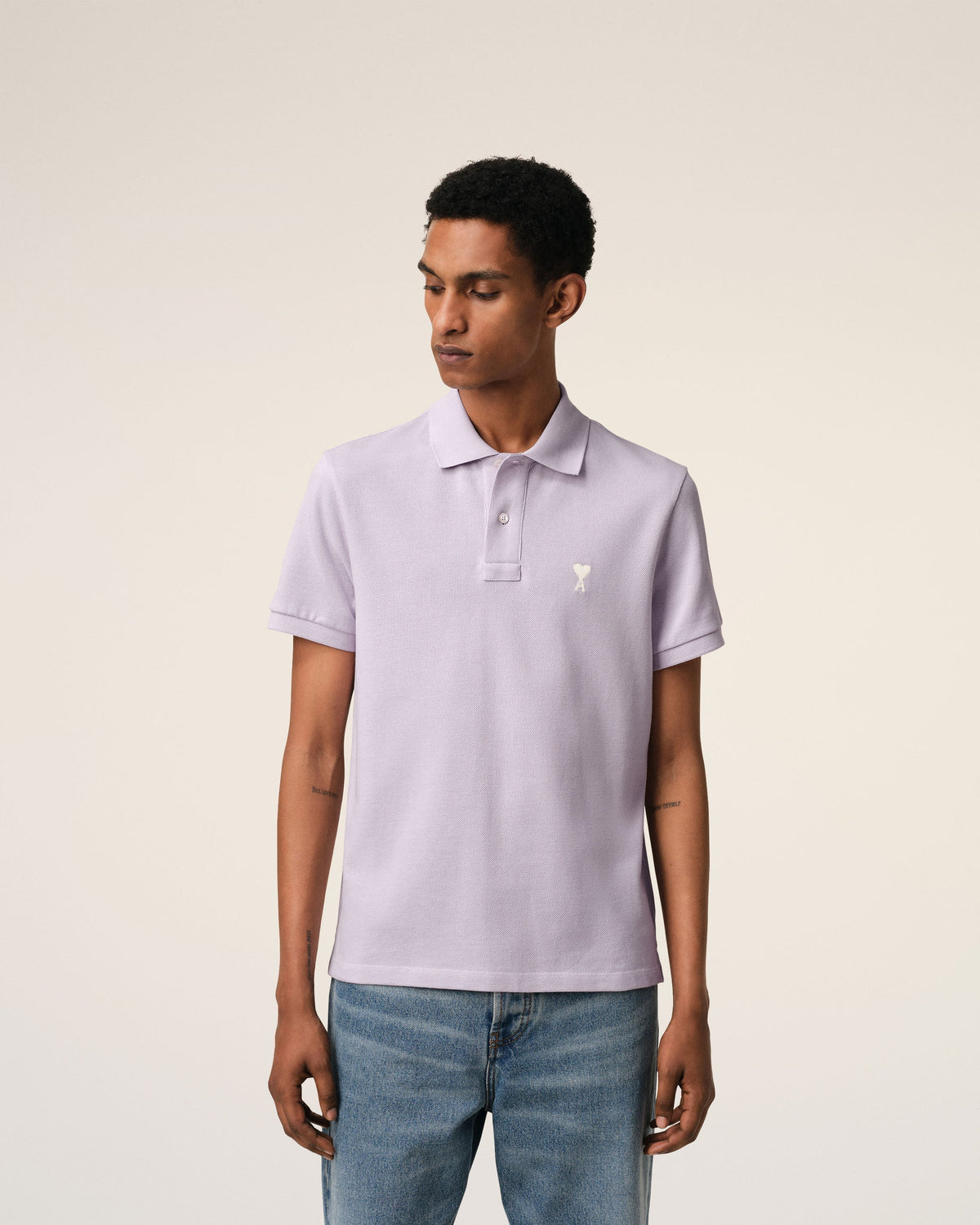 Purple Cotton Ami de Coeur Polo Shirt