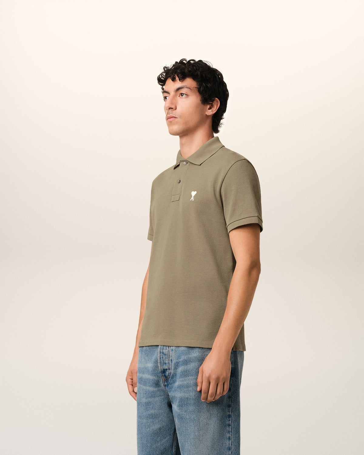 Green Cotton Ami de Coeur Polo Shirt