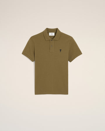 Green Cotton Contrasted Ami De Coeur Polo Shirt