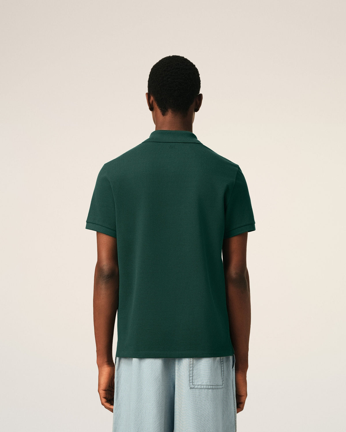 Green cotton polo with Ami de Coeur