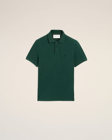 Green cotton polo with Ami de Coeur