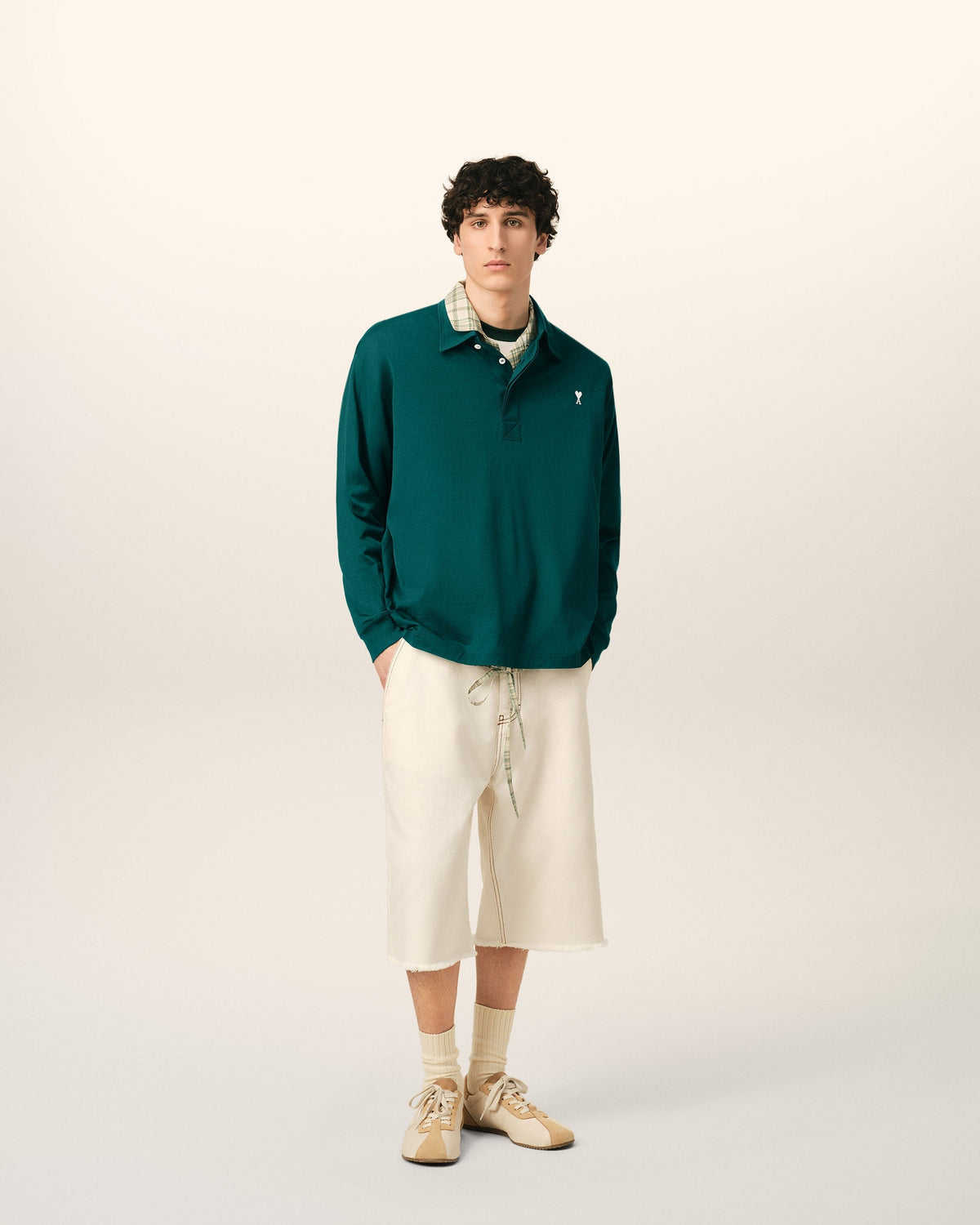 Green Cotton Ami De Coeur Polo