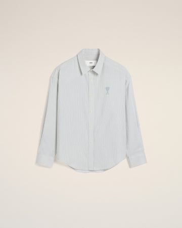 Blue Cotton Boxy Fit Shirt