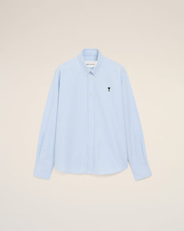 Blue Cotton Ami De Coeur Oxford Shirt