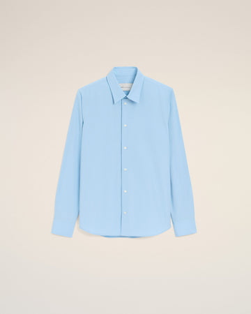 Blue Cotton Tailor Embroidered Ami De Coeur Shirt