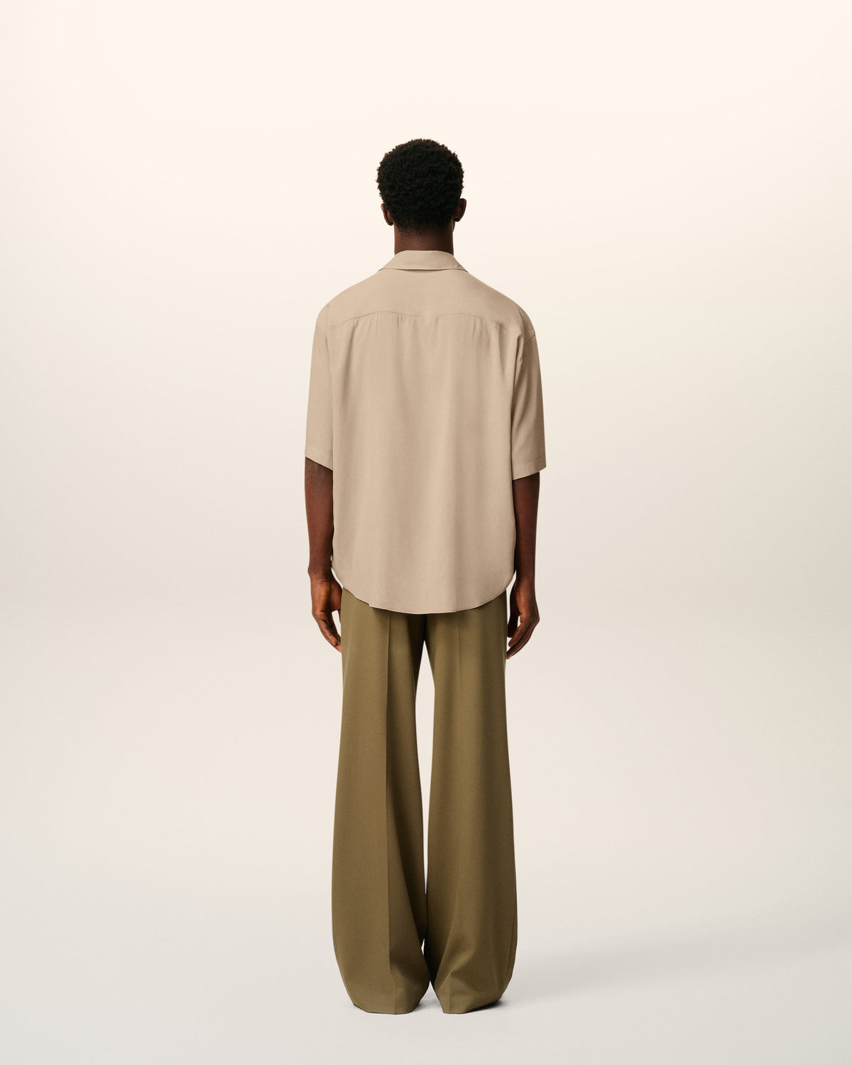 Beige Ami Camp Short Sleeved Shirt